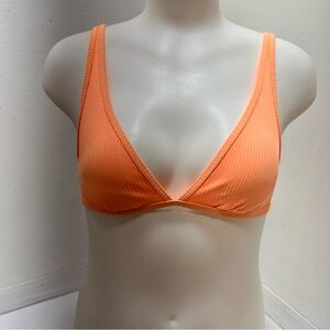 Xhilaration NWOT bright orange bikini top with gold accents